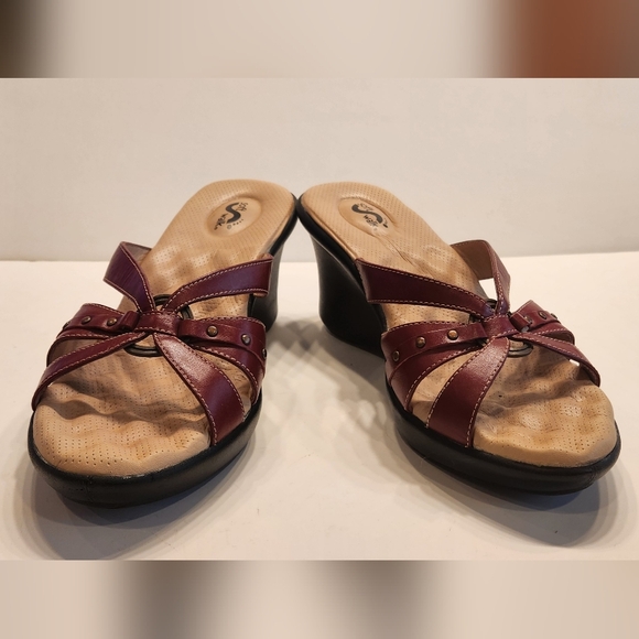 SoftWalk Leather Upper High (3-in) Heel Height Sandals, Women's 10.5 Wide - Picture 4 of 8